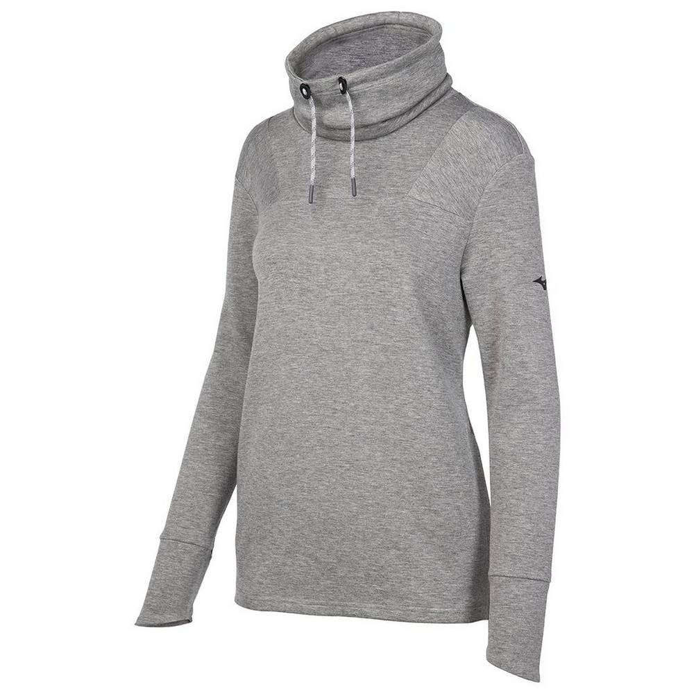 Damske Pulóver Mizuno April Ross Funnel Neck Siva Vypredaj IYDZ97410